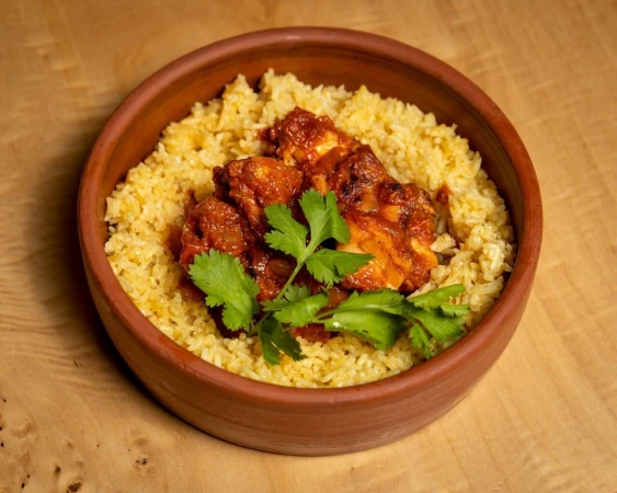 Чахохбили с пряным рисом