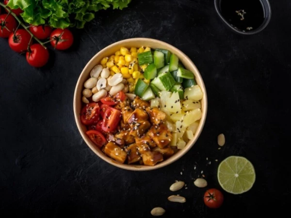 Поке с курицей терияки