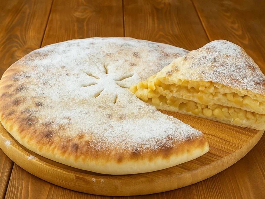 Сладкий пирог с яблоком и корицей