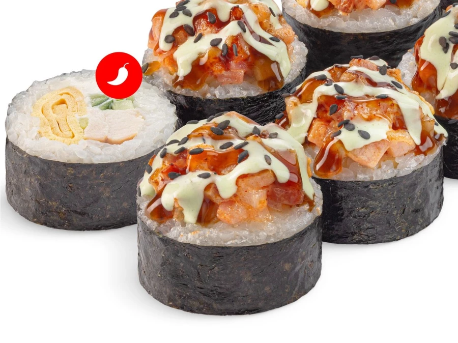 Ролл Чикен-бекон с васаби