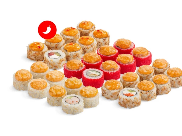 Сет Хит запечённый со спайси соусом