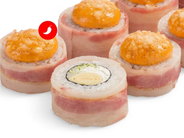 Ролл Сытый самурай со спайси соусом