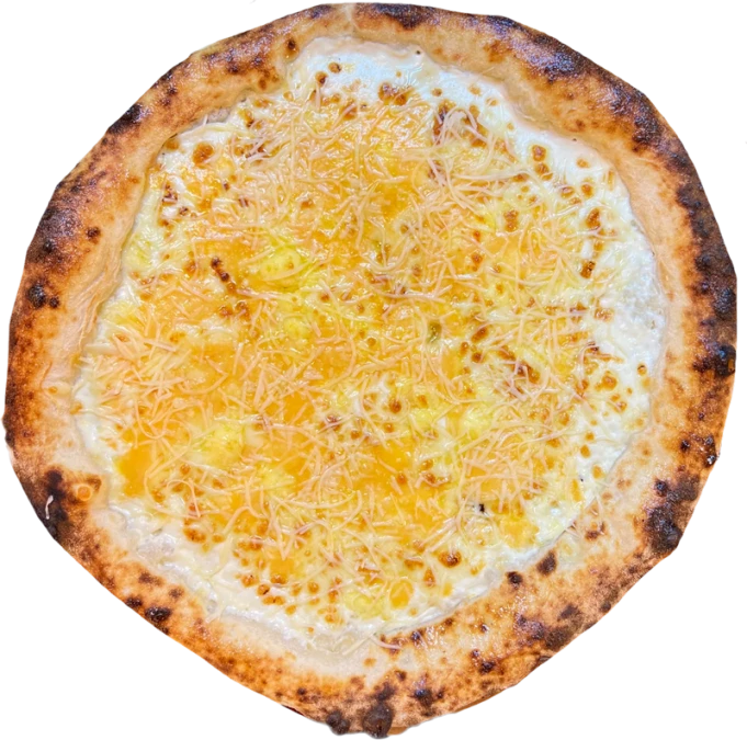 Пицца 4 сыра на белом соусе