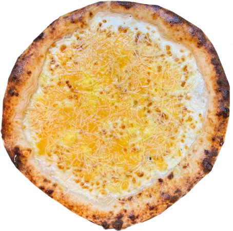 Пицца 4 сыра на белом соусе