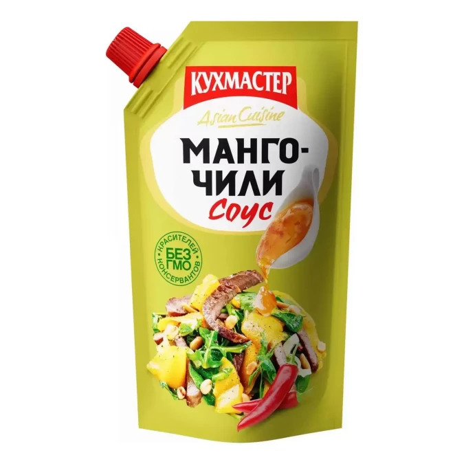 Кетчуп Кухмастер Д/П Манго чили 200гр*24
