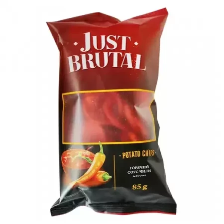 Чипсы Джаст Брутал горячего соуса чили 85г