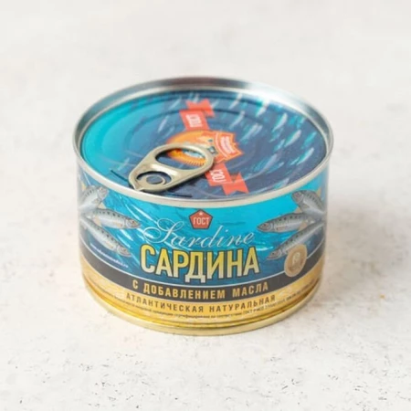 Сардина атлантич натур в масле 240гр*24