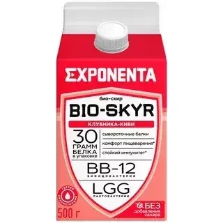 Напиток EXPONENTA BIO-SKYR 3 В1 Клубника -Киви 500гр