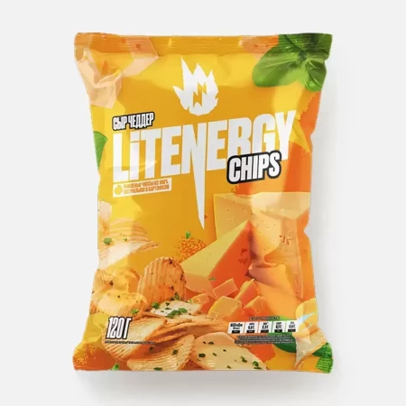 Чипсы ЛитЭнерджи 120г*10 Сыр Чеддер