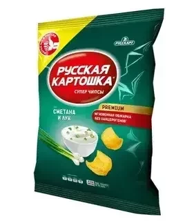 Русская картошка чипсы Сметана и лук 140гр*9