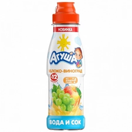 Агуша вода и сок Яблоко виноград 300мл*6
