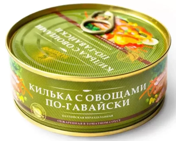 Килька За Родину По-Гавайски с овощами. ключ, 240г