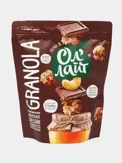 Мюсли хрустящие медовые "Ол лайт" шоколадные с орехами, 280г