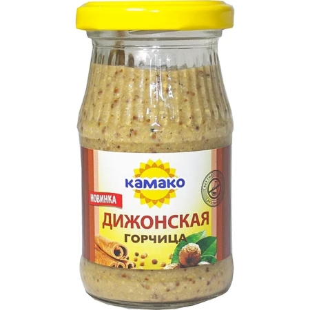 Горчица пищевая КАМАКО ДИЖОНСКАЯ стеклянная банка типа твист-офф, 170г