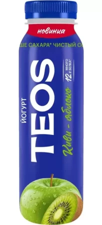 Йогурт греческий ТЕОС 260г 1,8% Киви яблоко
