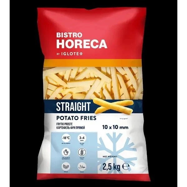 Картофель Фри 10*10мм "Bistro Horeca" 2,5 кг(5шт/уп)