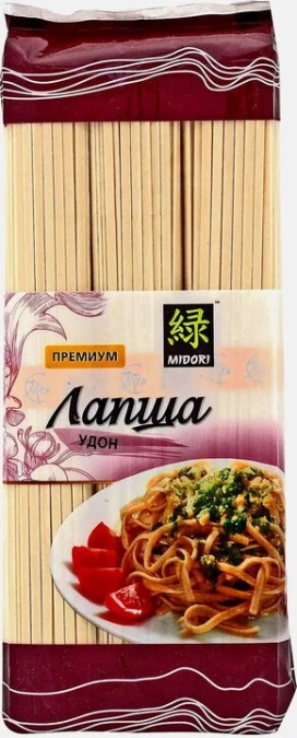 Лапша удон 300 гр. МИДОРИ Китай(40шт/упак)