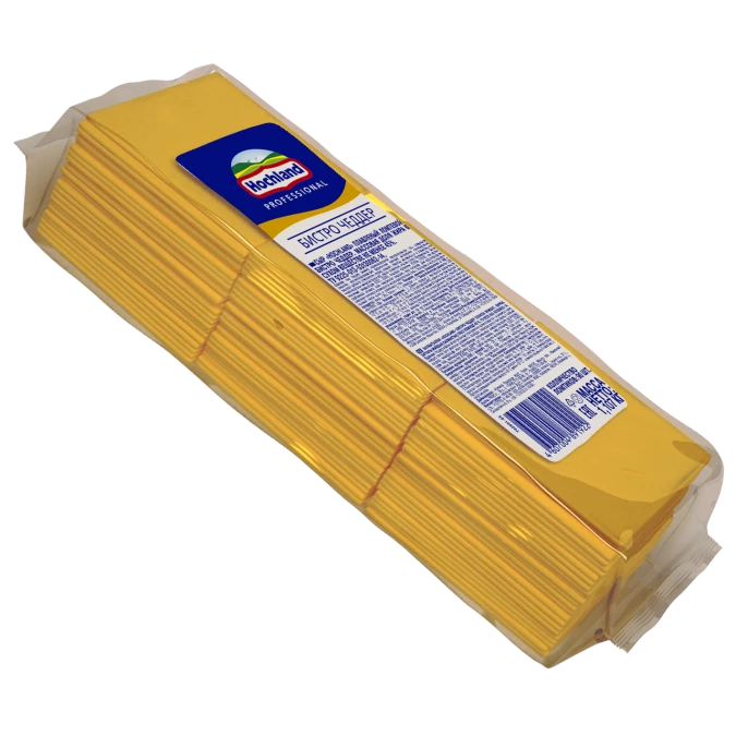 Сыр Чеддер ломтевой Хохланд , 1,107 кг(6шт/уп)