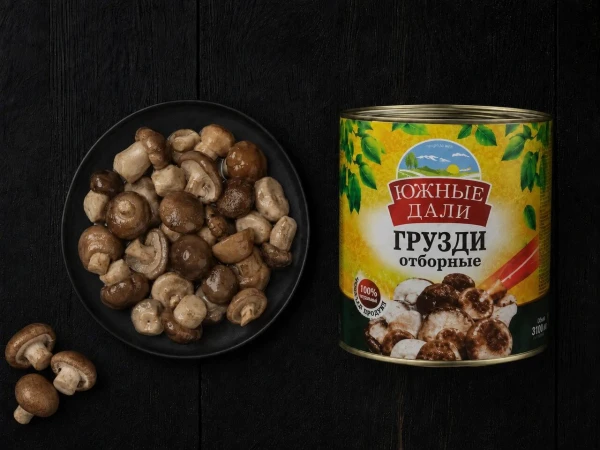 Грибы Грузди "Южные дали" 3100 мл ж/б(6шт/уп)