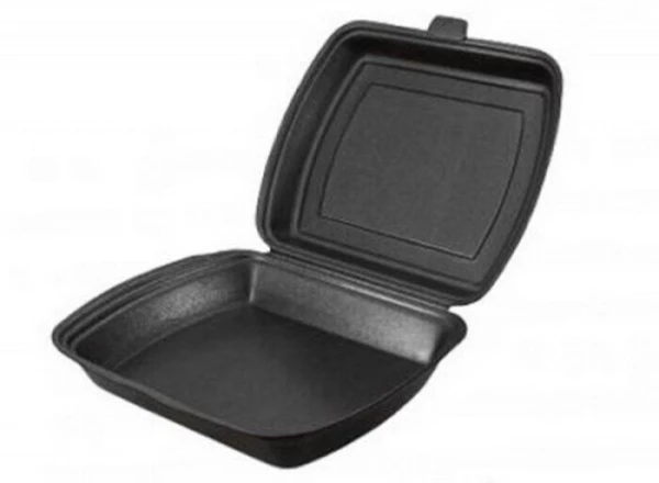 Ланч-бокс 1 секция ЧЕРНЫЙ (100 шт.)