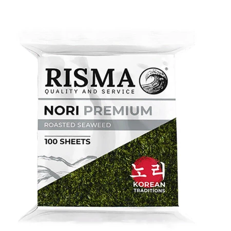 Водоросли нори "РИСМА" 230гр сушеные Корея, 100 л.(96шт/уп)