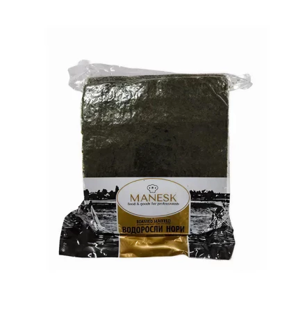 Водоросли нори MANESK 100 л.280гр жареные Китай (45шт/упак)