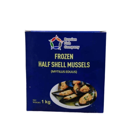 Мидии 30/40 1/2 в половине раковины(Китай), 1 кг.(12шт/уп)
