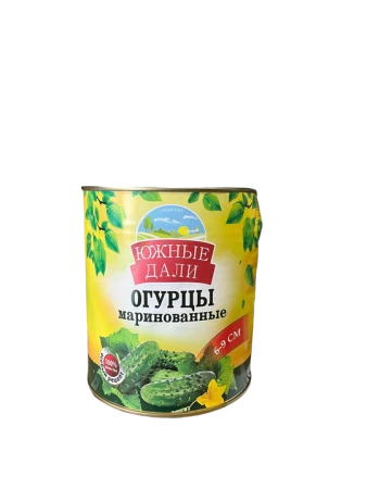 Огурцы маринованные целые (6-9) ж/б 3100мл Южные дали (1,6кг) (6шт/уп)