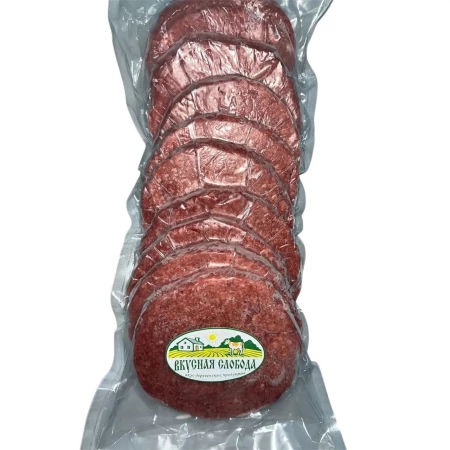 Котлета для гамбургера говяжьи 150 гр вакум. упак.(1,5кг)