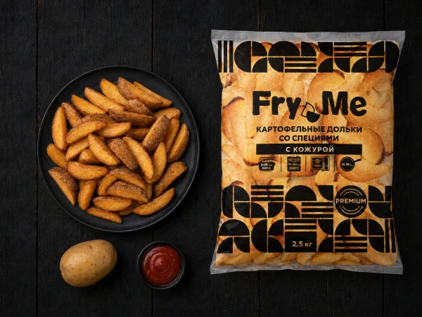 Картофельные дольки в кожуре Fry Me премиум (2,5кг)(5шт/уп)