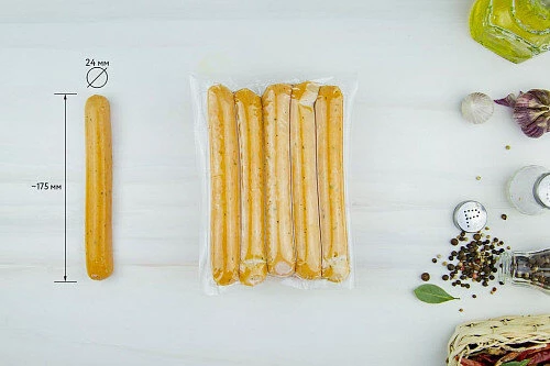 Сосиски Сочные куриные зам. в/у (10 шт. x 75 гр. шт.) (22)