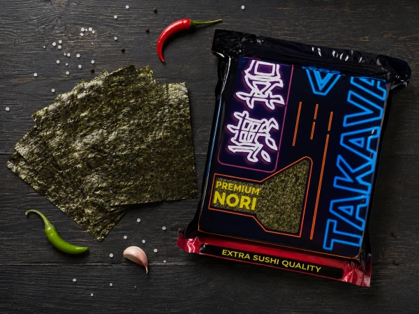 Водоросли нори TAKAVA PREMIUM 100 л.300гр cушеные Китай (50шт/упак)
