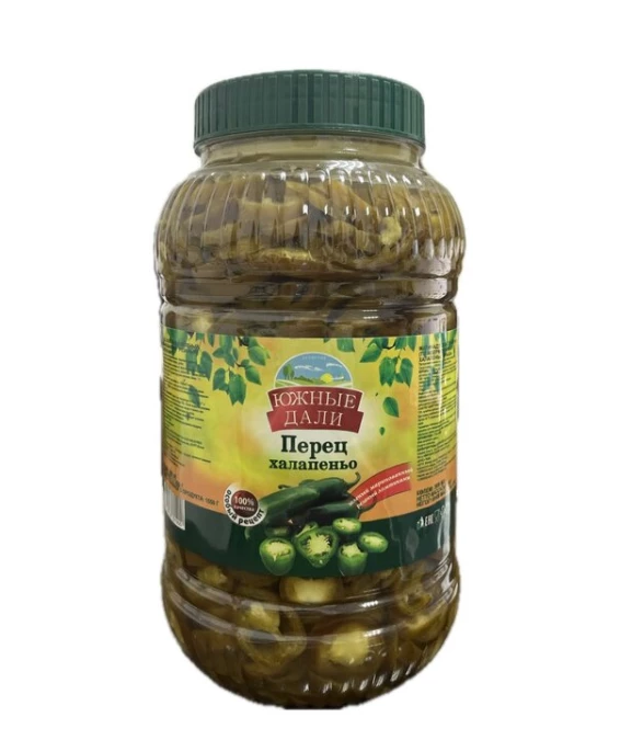 Перец Халапеньо 3800 мл Южные Дали резанный маринованный ПЭТ (6шт/упак)