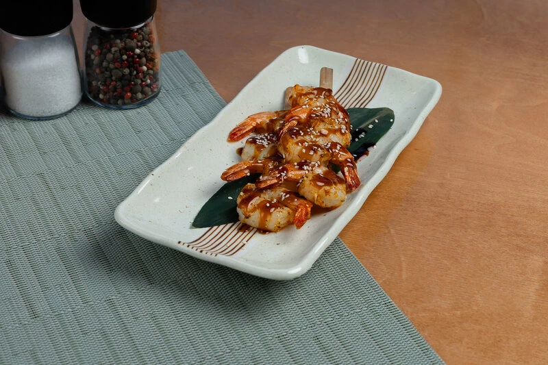 Якитори из креветок