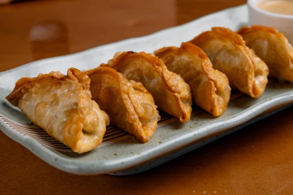 Гедза жареные свинина с креветками