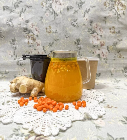 Авторский чай облепиха-имбирь, 400 мл