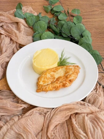 Бризоль куриная с пюре