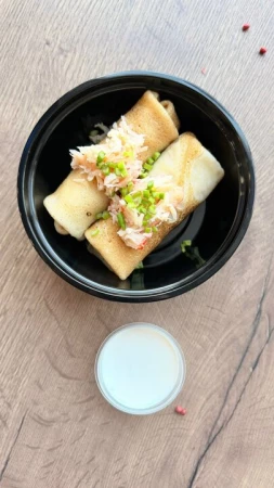 Блинчики с крабом