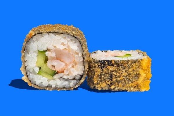 ЖАРЕНЫЙ  РОЛЛ С КРЕВЕТКОЙ 