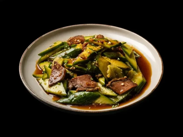 Салат Китайский с говядиной и огурцами