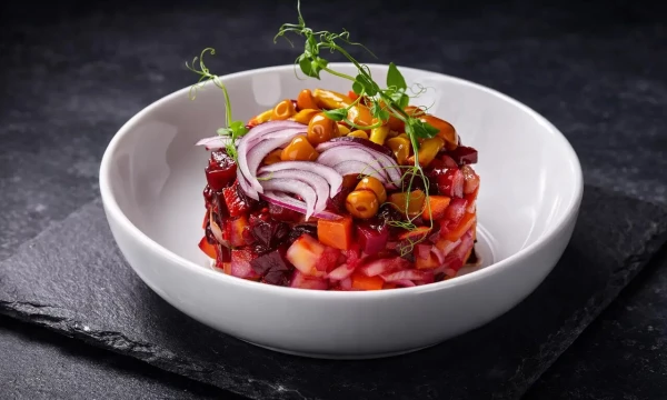 Винегрет с лесными грибами