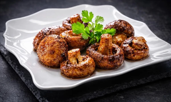 Шампиньоны на мангале