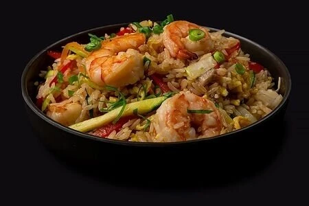 WOK рис с креветкой
