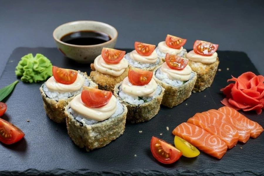 Цезарь Темпура с лососем