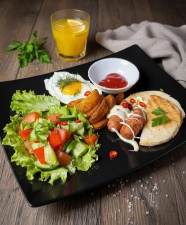 Сытный завтрак