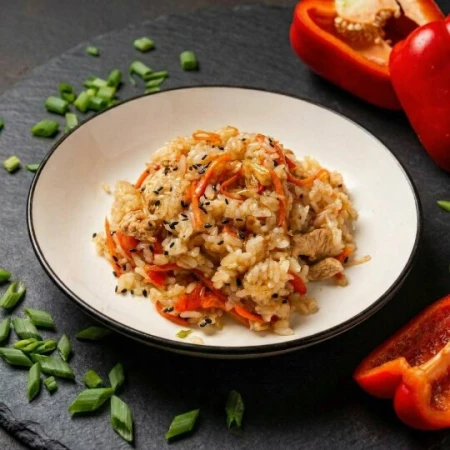 Тяхан с курицей