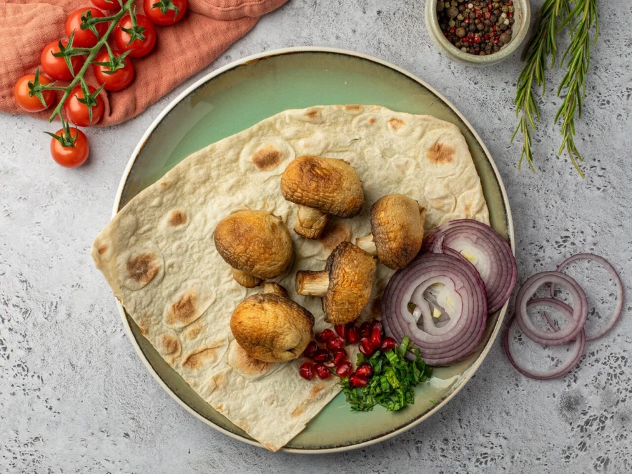 Грибы на мангале