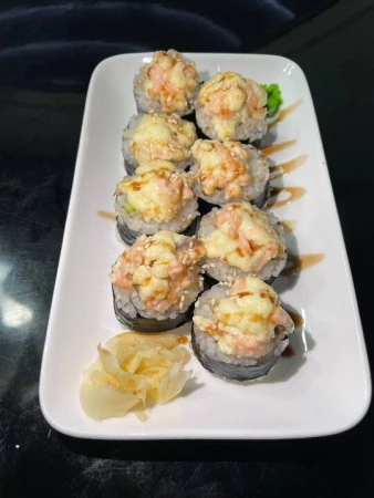 Запеченный с огурцом и лососем