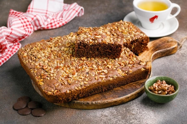 Брауни с грецким орехом 