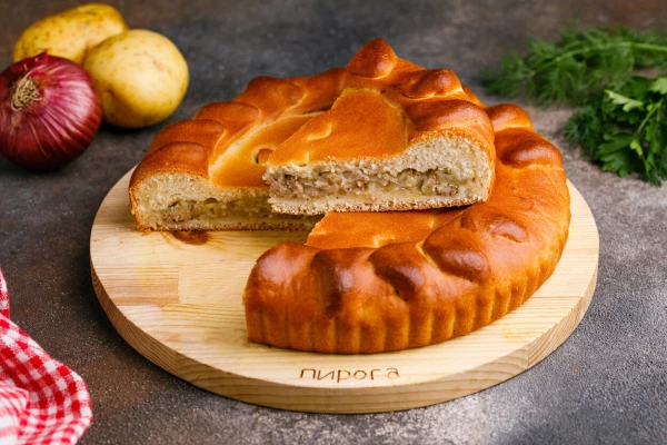 Пирог с картофелем и мясом